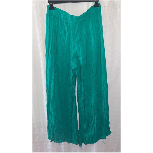 Green Wide Leg Pants, Size Small - Picture 2 of 2
